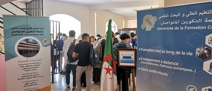 تواصل مشاركة جامعة التكوين المتواصل في فعاليات الأسبوع الوطني للإعلام و الأبواب المفتوحة على التوجيه المدرسي عبر ثانويات الجزائر غرب يومي 25-26 أفريل 2023