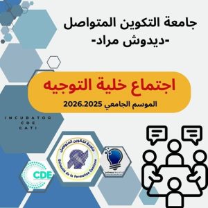 إنعقاد اجتماع خلية التوجيه لجامعة التكوين المتواصل