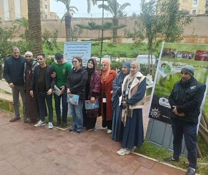  تنظيم حملة تشجير بمركز خروبة